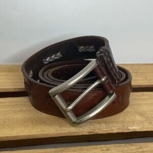 Paolo Mondo brown leather belt Made in Italy